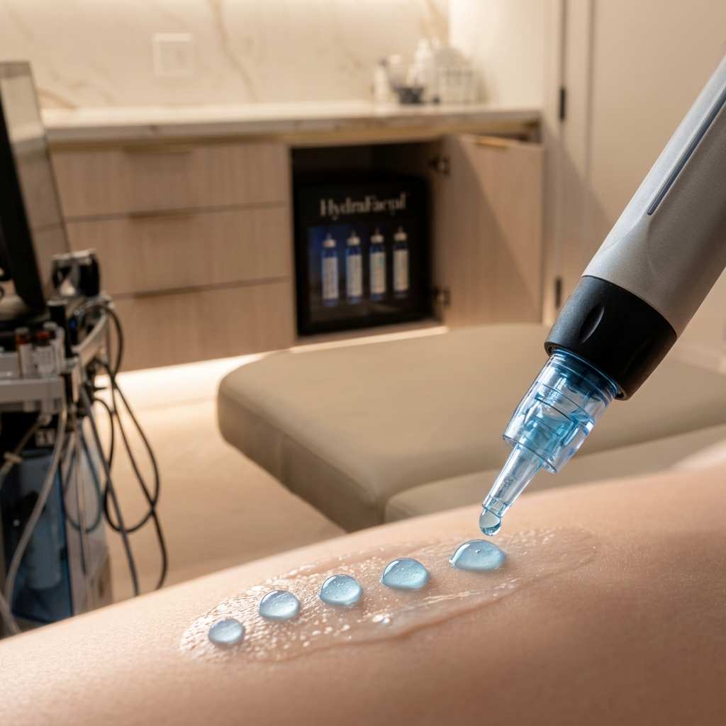 Serum applied on skin